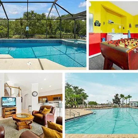 Tropical Escape: Pool,Spa & Themed Game Room